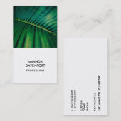 Green Leaf Tropical Forest Natuur Foto Visitekaartje (Voorkant / Achterkant)