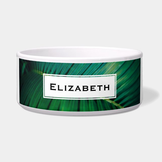 Green Leaf Tropical Forest Natuur Foto Voerbakje (Voorkant)