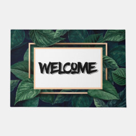 Green Leaf Tropical Welcome Mat