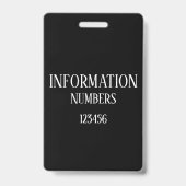 Green Leaf Vein Detail Aangepaste Naam Afbeelding Badge (Achterkant)