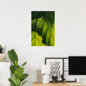 Green Leaf Veins Poster (Thuiskantoor)