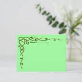 Green Leaf Vine Recipe Blank Card Briefkaart (Staand voorkant)