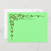 Green Leaf Vine Recipe Blank Card Briefkaart (Voorkant / Achterkant)