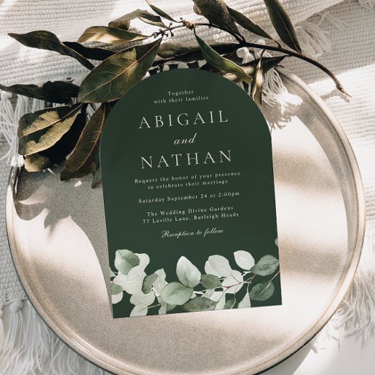 Green Leaf Wedding Arch Kaart