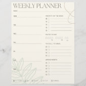 Green Leaf Weekly Planner (Voorkant)