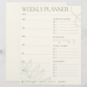 Green Leaf Weekly Planner (Voorkant / Achterkant)