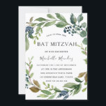 Green Leaf Wreath Modern Bat Mitzvah Bar Mitzvah Kaart<br><div class="desc">Groen leder met moderne biet Mitzvah Bar Mitzvah Uitnodiging Zie passend collectie in Niche en Nest Store We hebben ook genoeg andere Uitnodiging en collecties.</div>