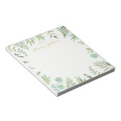 Green Leaf Wreath Personalized Notitieblok Station (Schuin)