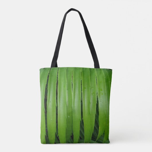 Green Leafs Canvas tas (Achterkant)