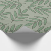 Green Leafs Pattern Cadeaupapier (Hoek)