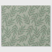 Green Leafs Pattern Cadeaupapier (Vlak)