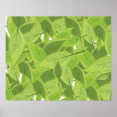 Green Leafs Pattern Poster (Voorkant)