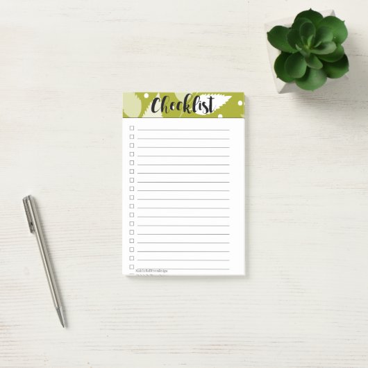 Green Leafy Checklist Post-it Notes (Kantoor)