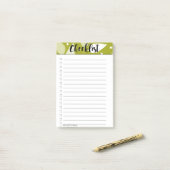 Green Leafy Checklist Post-it Notes (Op bureau)