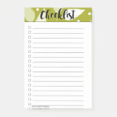 Green Leafy Checklist Post-it Notes (Voorkant)