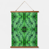 Green Leafy Ferns Natuur Abstract Hangend Wandkleed (Voorkant)