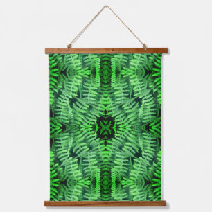 Green Leafy Ferns Natuur Abstract Hangend Wandkleed