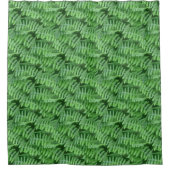 Green Leafy Ferns Natuur Pattern Douchegordijn (Voorkant)