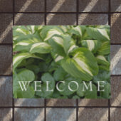 Green Leafy Foliage Floral Welcome Deurmat