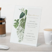 Green Leafy Foliage Signature Drink Cocktails Reclamebord Met Voetstuk (Insitu)