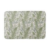 Green Leafy Garden Floral Pattern Badmat (Voorkant)