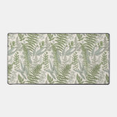 Green Leafy Garden Floral Pattern Bureaumat (Voorkant)
