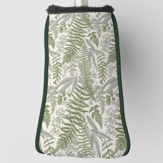 Green Leafy Garden Floral Pattern Golfheadcover (Draai 90)