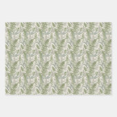 Green Leafy Garden Floral Pattern Inpakpapier Vel (Voorkant 2)