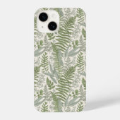 Green Leafy Garden Floral Pattern iPhone Hoesje (Achterkant)