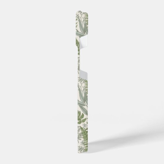 Green Leafy Garden Floral Pattern iPhone Hoesje (Linkerkant)