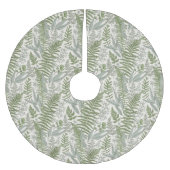 Green Leafy Garden Floral Pattern Kerstboom Rok (Voorkant)