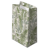 Green Leafy Garden Floral Pattern Klein Cadeauzakje (Voorkant Gekanteld)