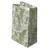 Green Leafy Garden Floral Pattern Klein Cadeauzakje (Achterkant Gekanteld)