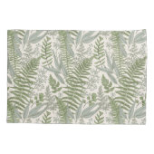 Green Leafy Garden Floral Pattern Kussensloop (Achterkant)