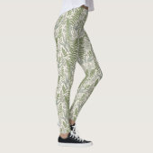Green Leafy Garden Floral Pattern Leggings (Rechts)