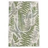 Green Leafy Garden Floral Pattern Medium Cadeauzakje (Achterkant)