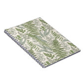 Green Leafy Garden Floral Pattern Notitieboek (Rechterzijde)