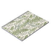 Green Leafy Garden Floral Pattern Notitieboek (Linkerzijde)