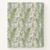Green Leafy Garden Floral Pattern Notitieboek (Achterkant)