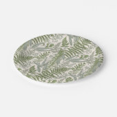 Green Leafy Garden Floral Pattern Papieren Bordje (Gekanteld)
