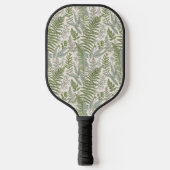Green Leafy Garden Floral Pattern Pickleball Paddle (Voorkant)