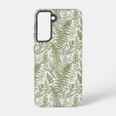 Green Leafy Garden Floral Pattern Samsung Galaxy Hoesje (Achterkant)