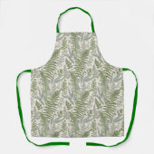 Green Leafy Garden Floral Pattern Schort (Voorkant)