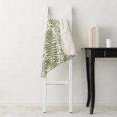 Green Leafy Garden Floral Pattern Sherpa Deken (In situ)