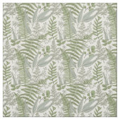 Green Leafy Garden Floral Pattern Stof (Swatch)