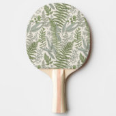 Green Leafy Garden Floral Pattern Tafeltennisbatje (Voorkant)