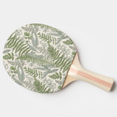 Green Leafy Garden Floral Pattern Tafeltennisbatje (Zijkant)