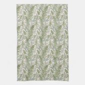 Green Leafy Garden Floral Pattern Theedoek (Verticaal)