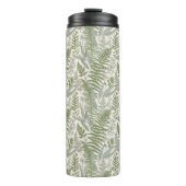 Green Leafy Garden Floral Pattern Thermosbeker (Voorkant)