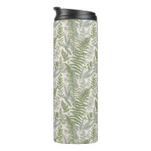 Green Leafy Garden Floral Pattern Thermosbeker (Geroteerd rechts)